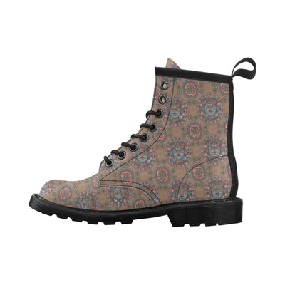 Calendar Aztec Design Print Pattern Women's Boots