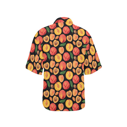 Peach Pattern Print Design A02 Women's Hawaiian Shirt