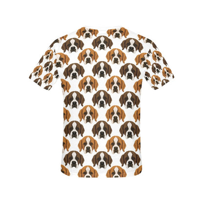St Bernards Print Design LKS301 Women's  T-shirt