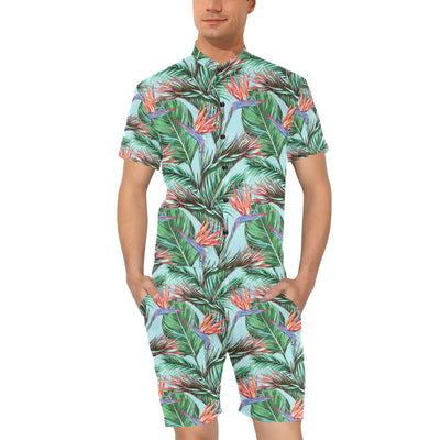 Bird Of Paradise Pattern Print Design BOP01 Men's Romper