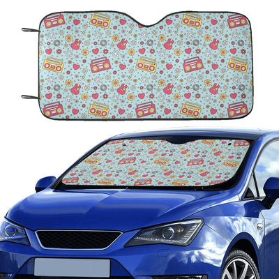 Hippie Print Design LKS307 Car front Windshield Sun Shade