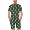 Alien Green Neon Pattern Print Design 01 Men's Romper