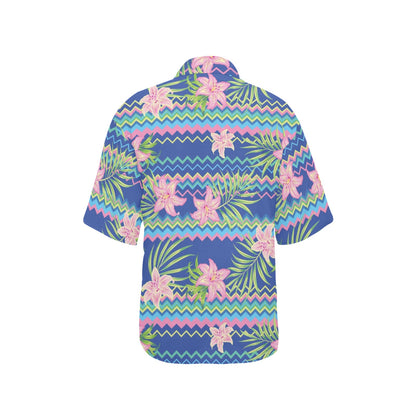 Lily Pattern Print Design LY015 Women's Hawaiian Shirt