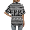 Llama Aztec Style Pattern Print Design 01 Women's Hawaiian Shirt