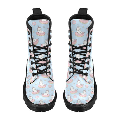 Donut Unicorn Pattern Print Design DN014 Women's Boots