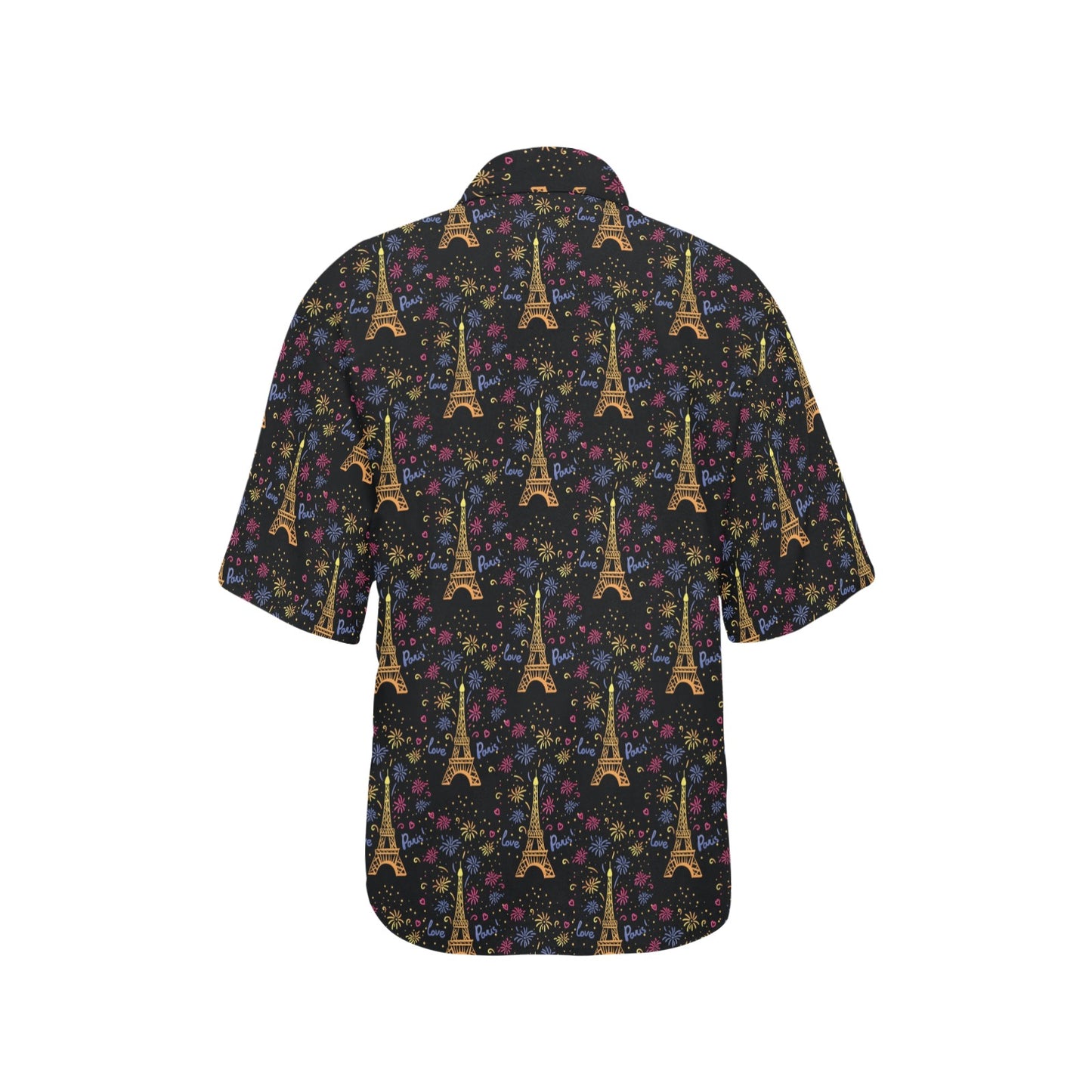 Eiffel Tower Love Paris Print Women's Hawaiian Shirt
