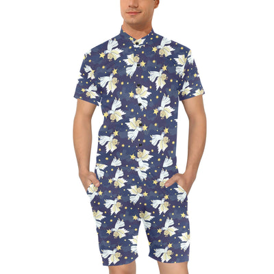 Angel Pattern Print Design 06 Men's Romper