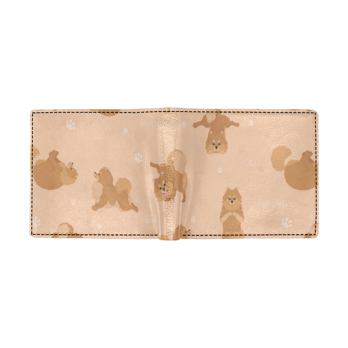 Pomeranians Pattern Print Design A06 Men's ID Card Wallet