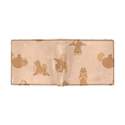 Pomeranians Pattern Print Design A06 Men's ID Card Wallet