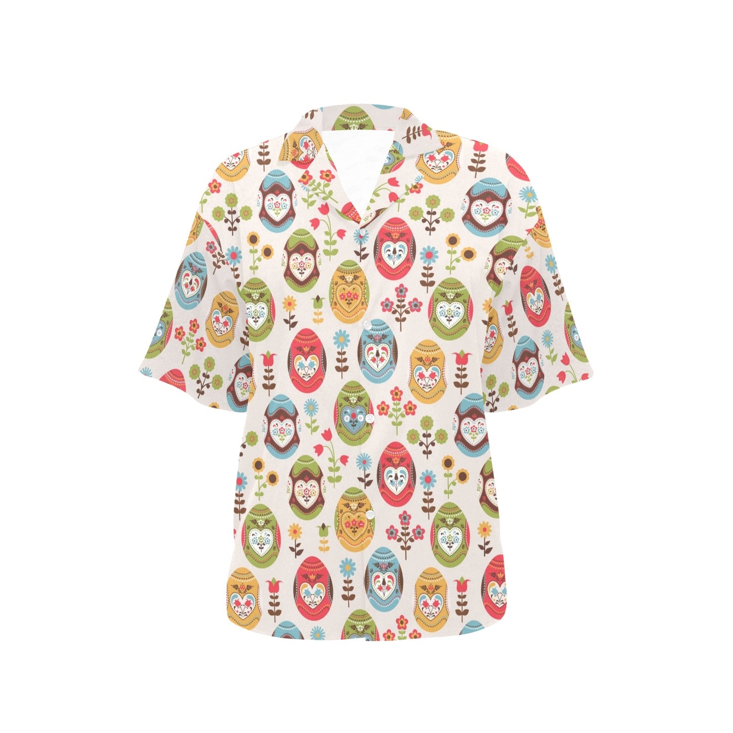 Easter Eggs Pattern Print Design RB011 Women's Hawaiian Shirt