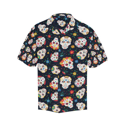 Sugar Skull Print Design LKS305 Men's Hawaiian Shirt