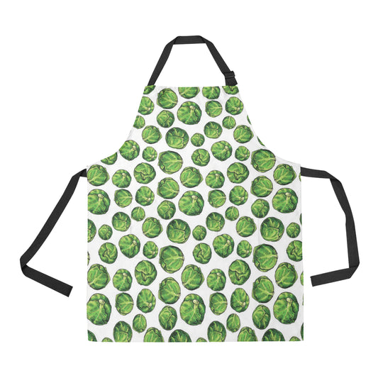 Brussels Sprouts Pattern Print Design 02 Apron with Pocket
