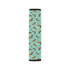 Dachshund with Floral Print Pattern Car Seat Belt Cover