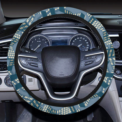 City  Pattern Print Design 01 Steering Wheel Cover with Elastic Edge