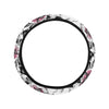 Cherry Blossom Pattern Print Design CB03 Steering Wheel Cover with Elastic Edge