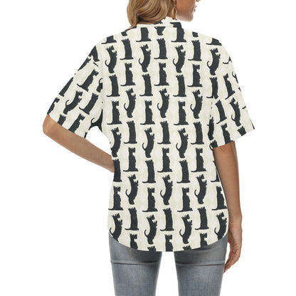 Scottish Terriers Print Design LKS309 Women's Hawaiian Shirt