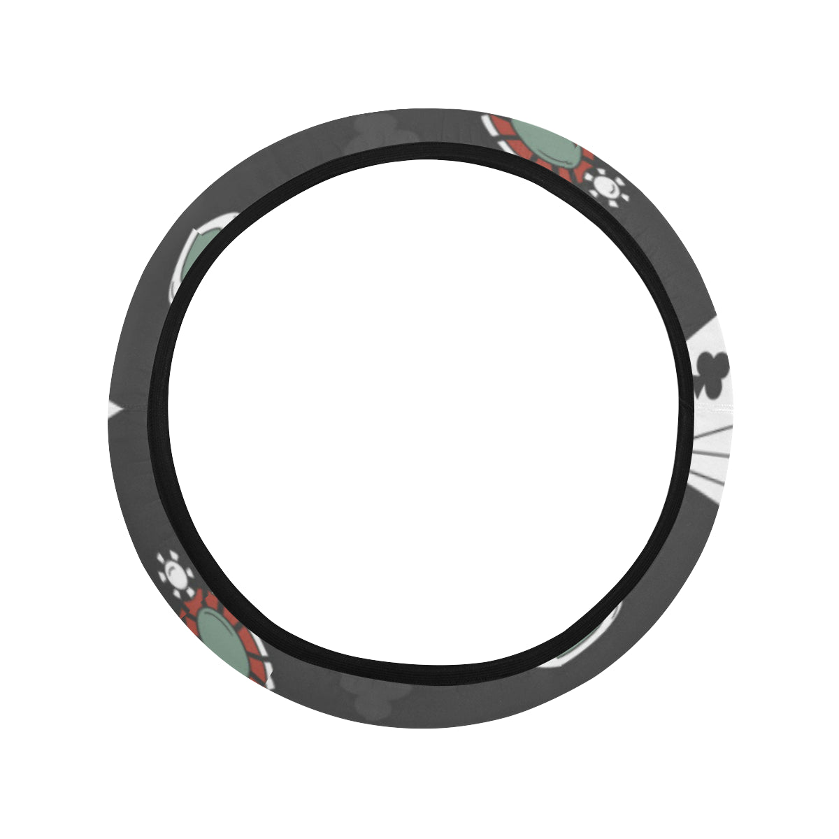 Casino Pattern Print Design 02 Steering Wheel Cover with Elastic Edge
