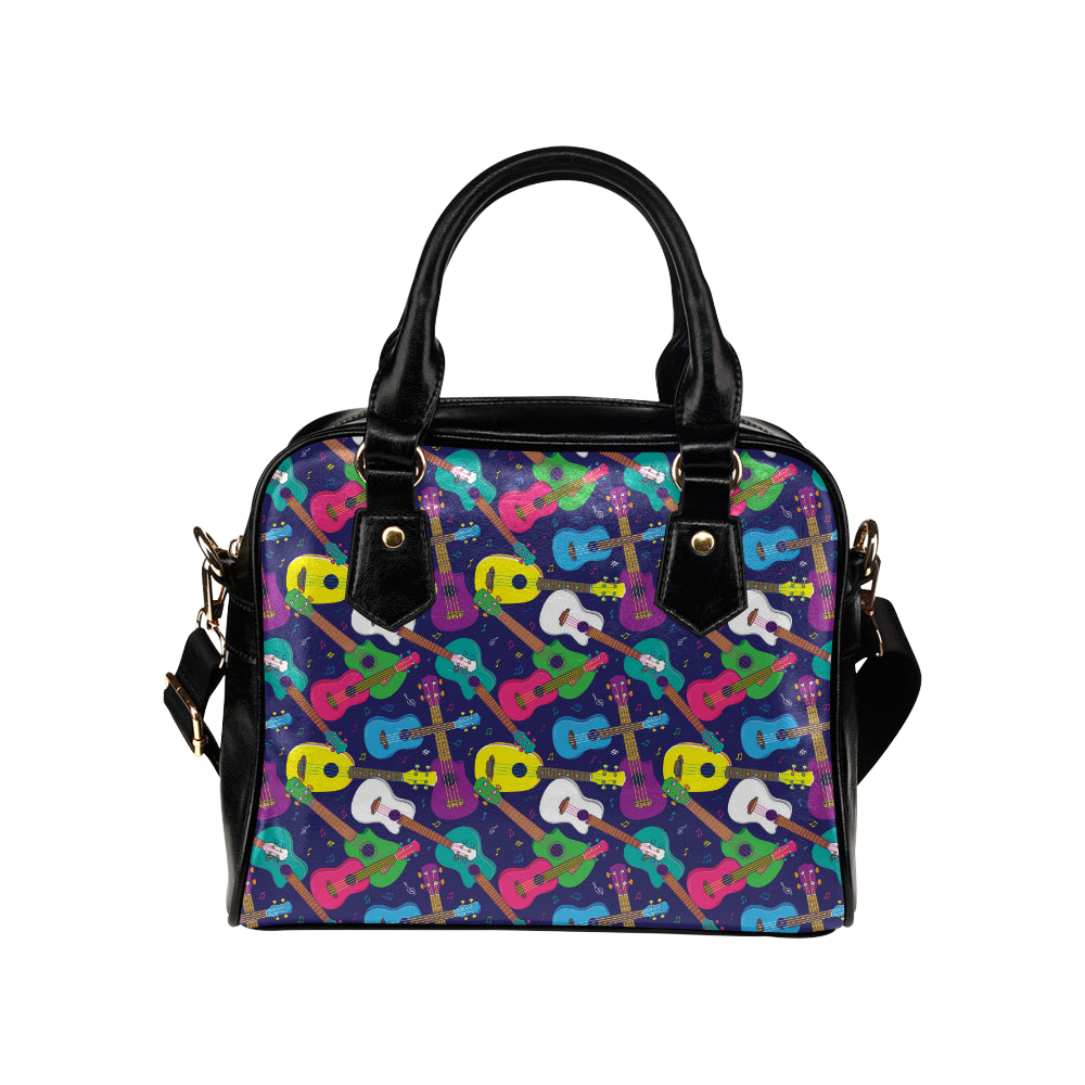 Ukulele Pattern Print Design 02 Shoulder Handbag