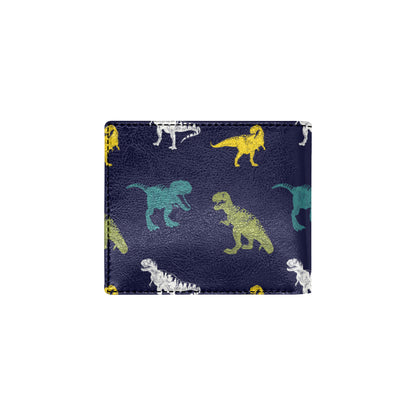 T Rex Pattern Print Design A07 Men's ID Card Wallet