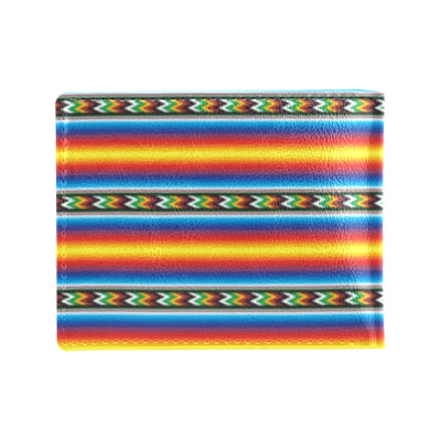 Mexican Blanket ZigZag Print Pattern Men's ID Card Wallet