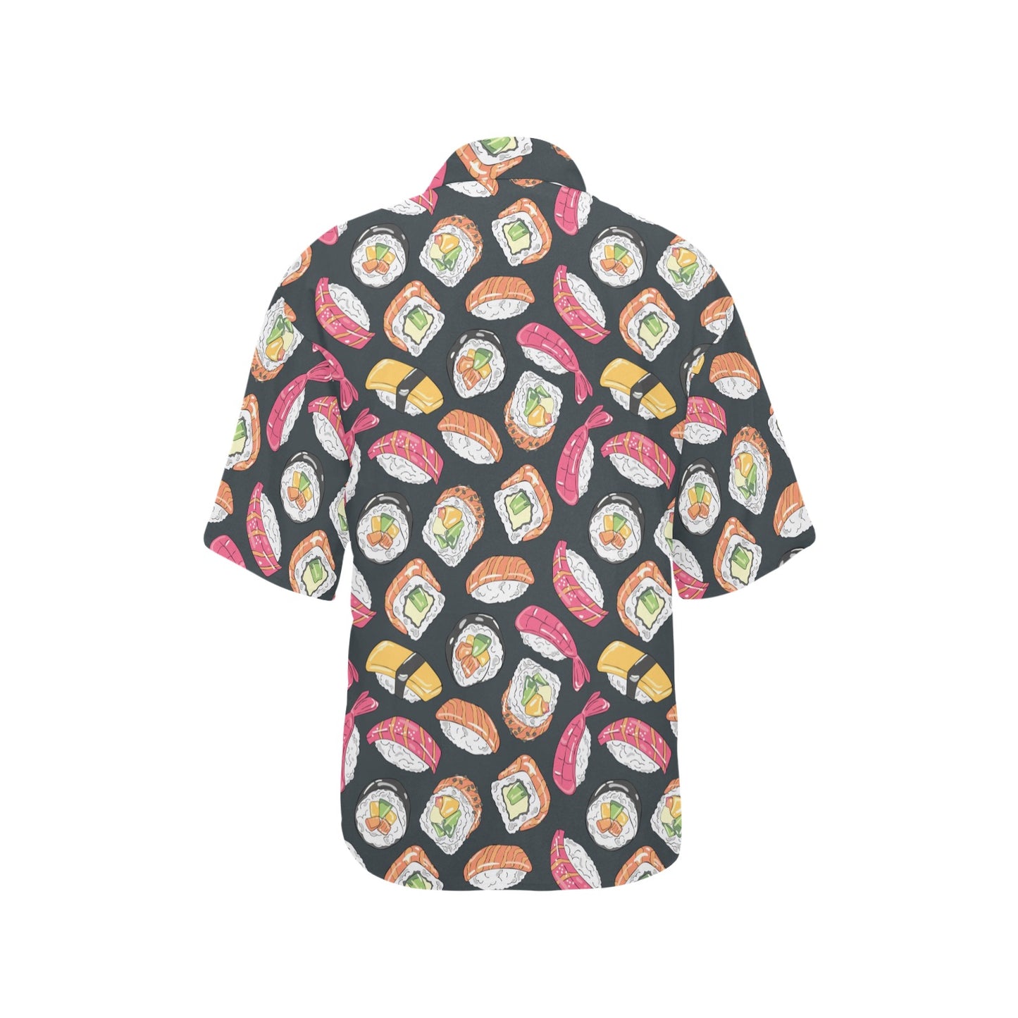 Sushi Print Design LKS306 Women's Hawaiian Shirt