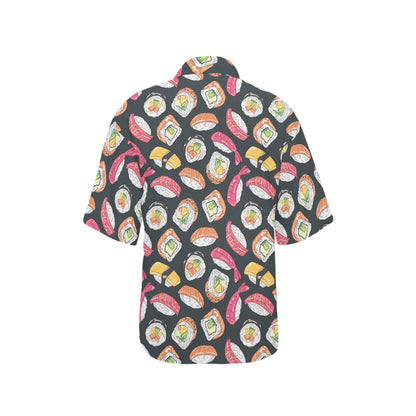 Sushi Print Design LKS306 Women's Hawaiian Shirt