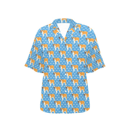 Bulldogs Pattern Print Design 06 Women's Hawaiian Shirt
