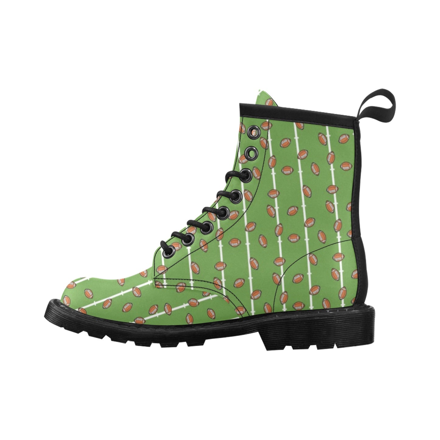 American Football on Field Themed Print Women's Boots