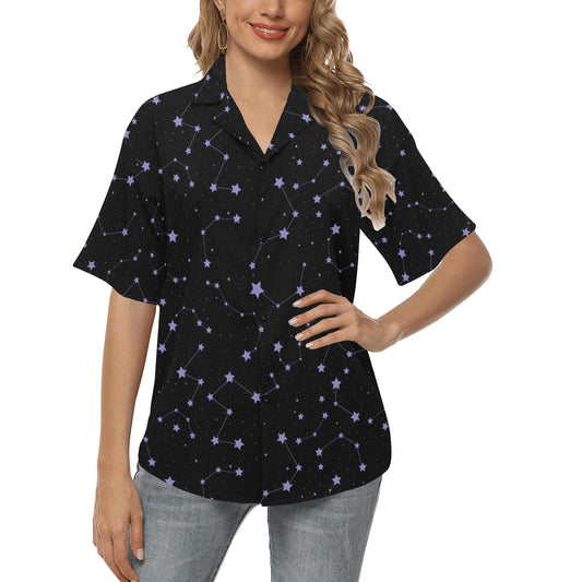 Star Print Design LKS303 Women's Hawaiian Shirt