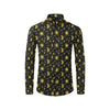 Sun Moon Golden Design Themed Print Men's Long Sleeve Shirt