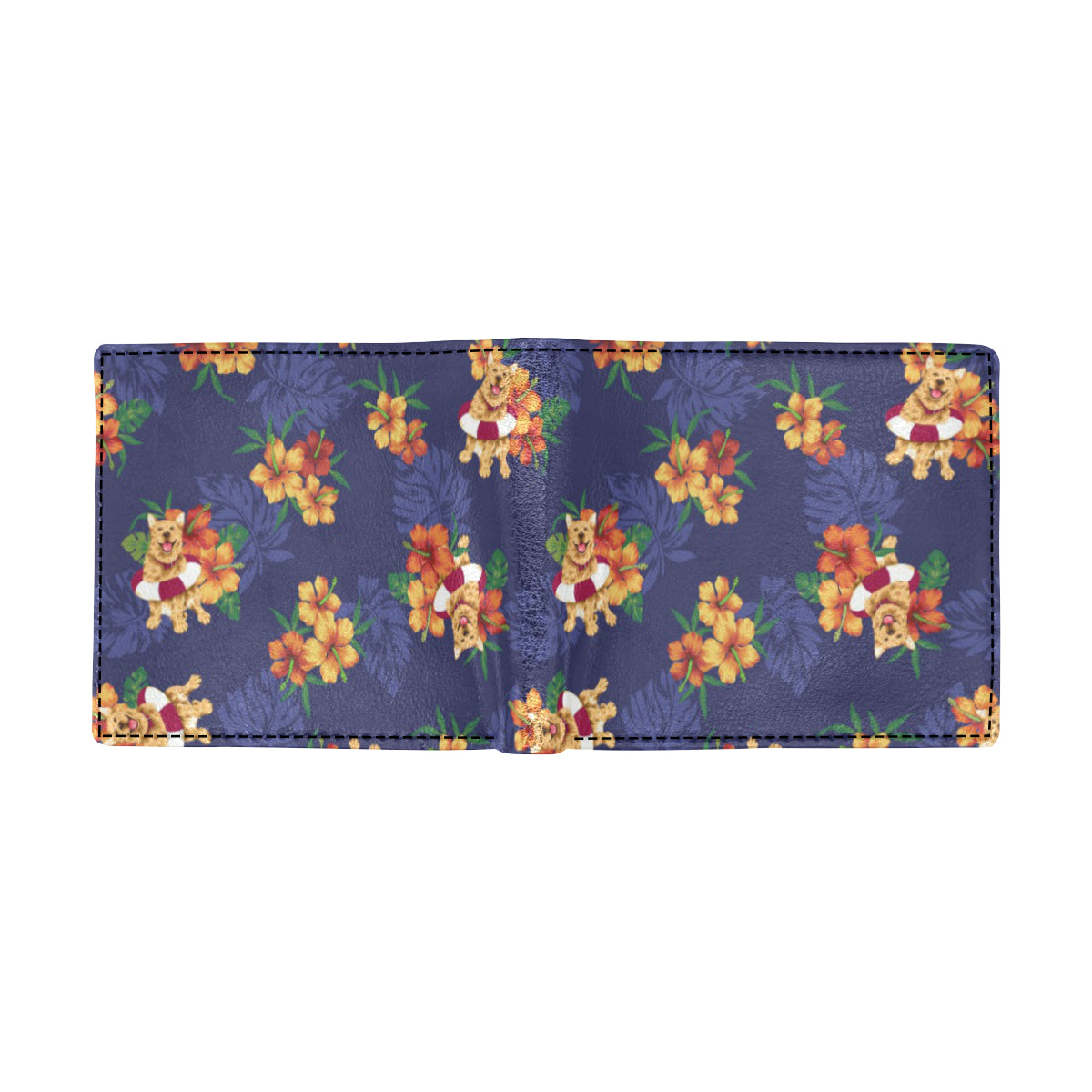Hawaiian Themed Pattern Print Design H02 Men's ID Card Wallet