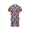 Hibiscus Colorful Print Design LKS301 Men's Romper