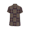 Medallion Pattern Print Design 03 Men's Short Sleeve Button Up Shirt