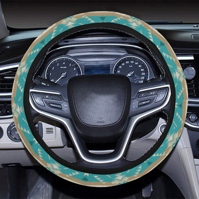 Southwest Native Design Themed Print Steering Wheel Cover with Elastic Edge