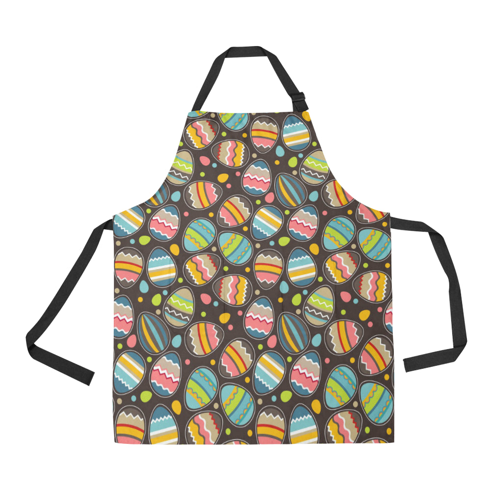 Easter Eggs Pattern Print Design RB03 Apron with Pocket