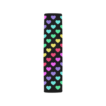 Heart Rainbow Pattern Print Design HE02 Car Seat Belt Cover