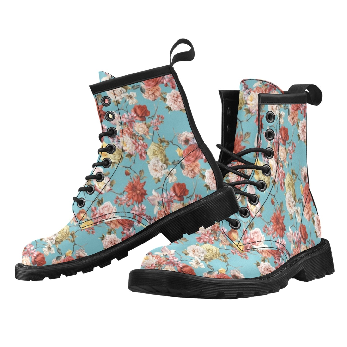 Summer Floral Pattern Print Design SF05 Women's Boots