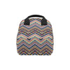 Multicolor zigzag Tribal Aztec Insulated Lunch Bag