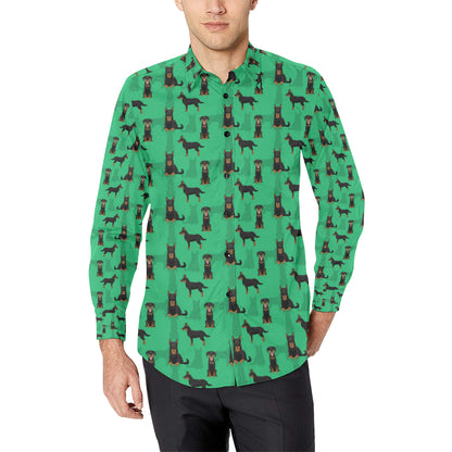 Beauceron Pattern Print Design 01 Men's Long Sleeve Shirt