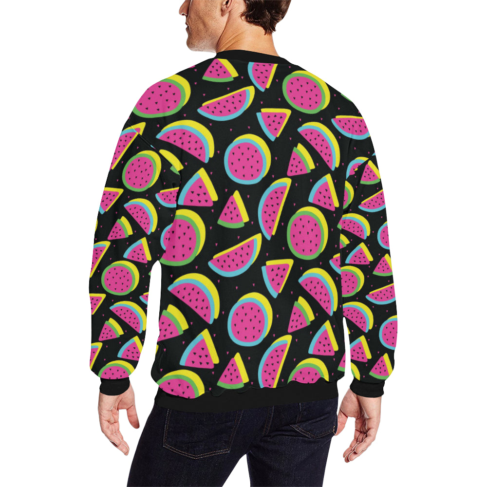 Watermelon Pattern Print Design WM07 Men Long Sleeve Sweatshirt