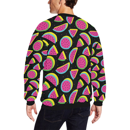 Watermelon Pattern Print Design WM07 Men Long Sleeve Sweatshirt