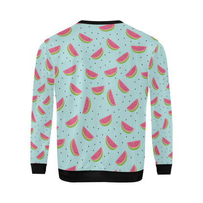 Watermelon Pattern Print Design WM06 Men Long Sleeve Sweatshirt