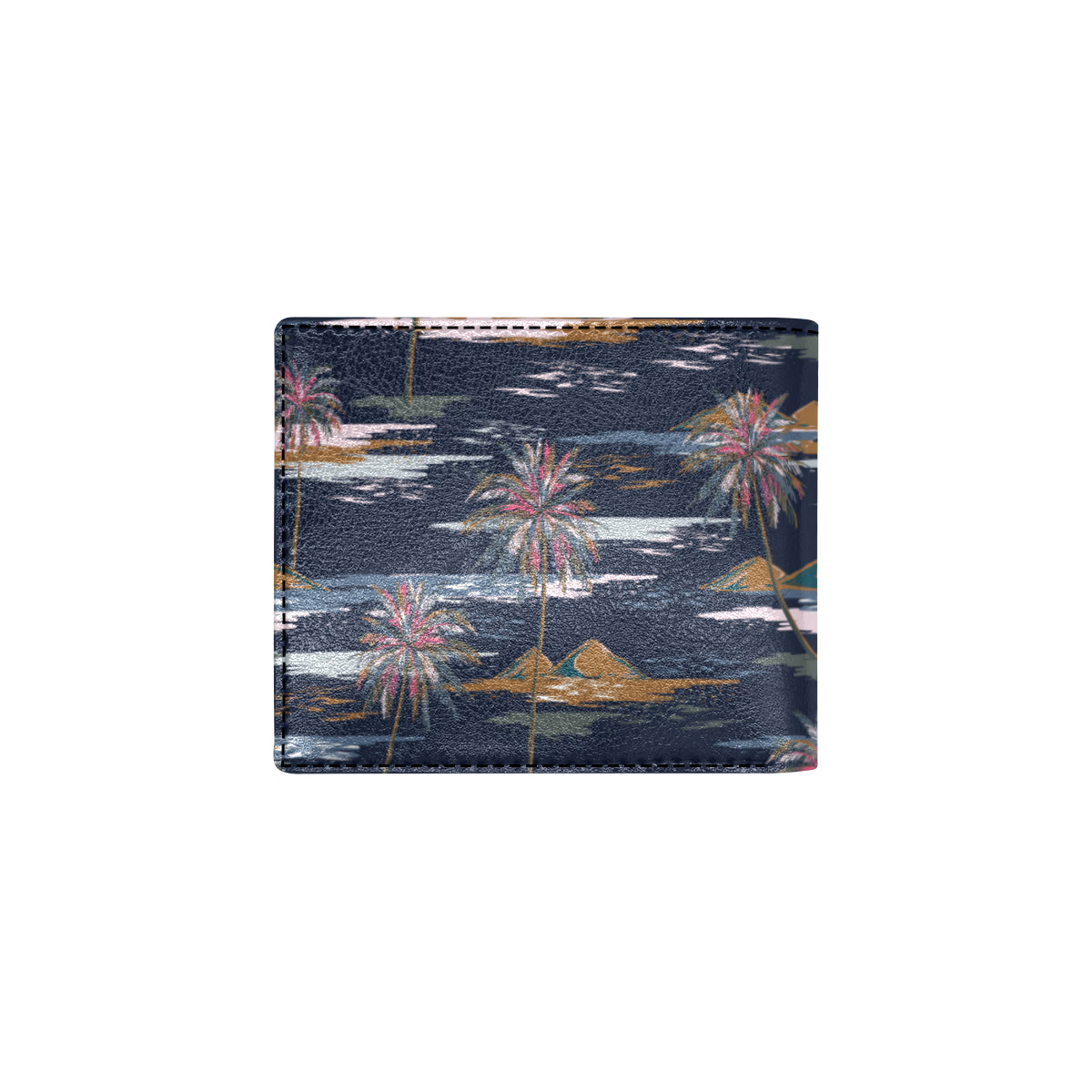 Pacific island Pattern Print Design A06 Men's ID Card Wallet