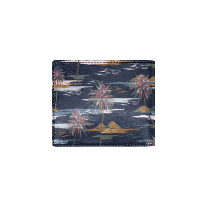 Pacific island Pattern Print Design A06 Men's ID Card Wallet
