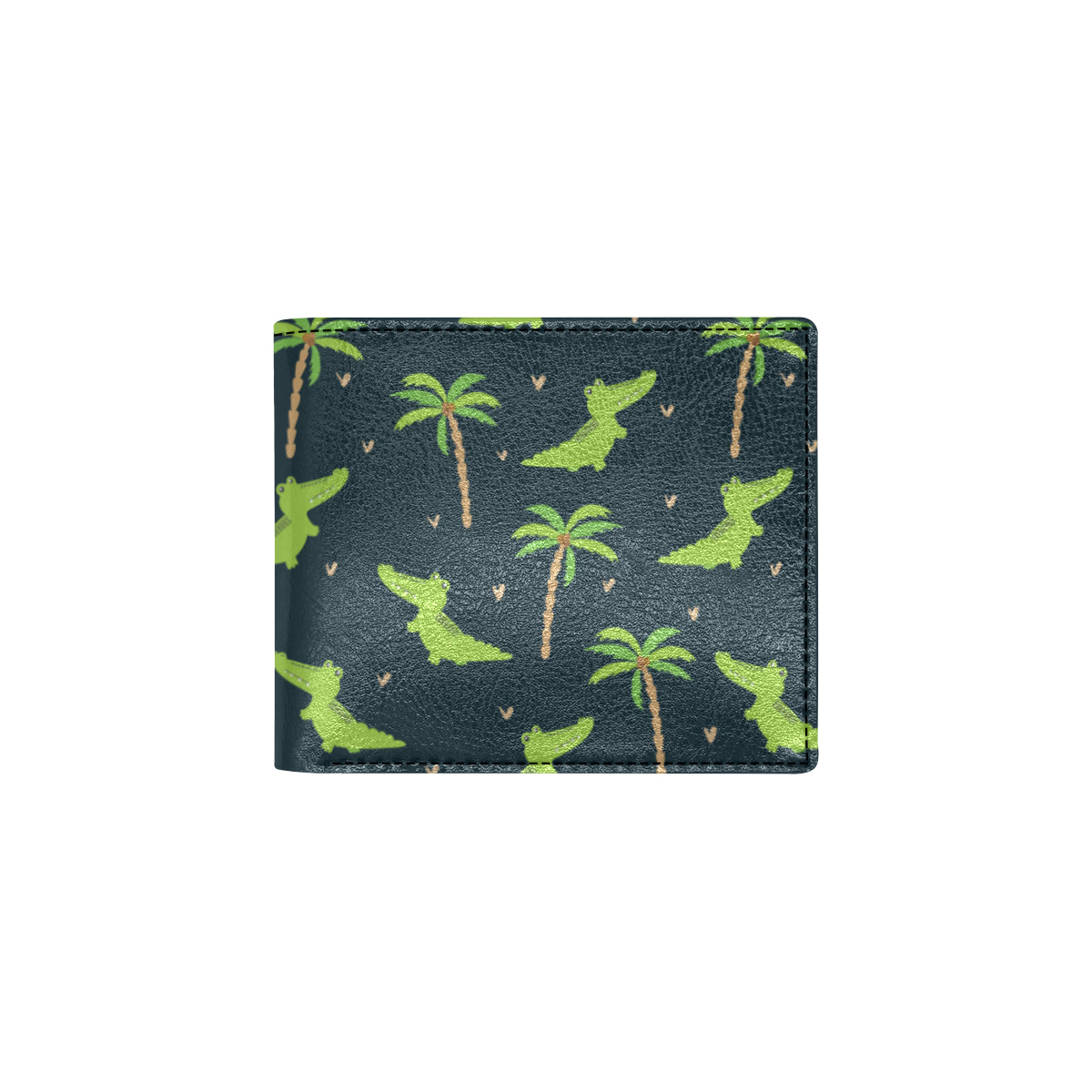 Alligator Pattern Print Design 02 Men's ID Card Wallet