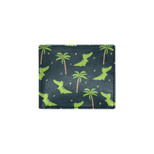 Alligator Pattern Print Design 02 Men's ID Card Wallet