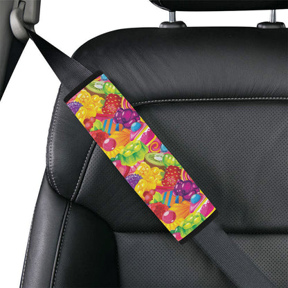 Candy Pattern Print Design CA01 Car Seat Belt Cover