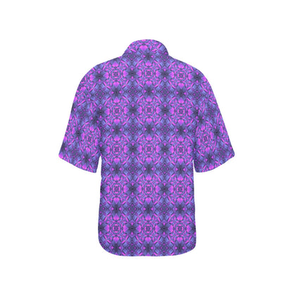 kaleidoscope Pattern Print Design Women's Hawaiian Shirt