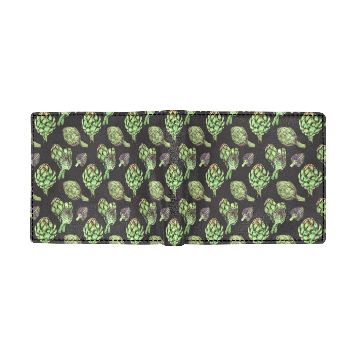 Artichoke Pattern Print Design 02 Men's ID Card Wallet