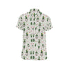 Cactus Pattern Print Design 04 Men's Short Sleeve Button Up Shirt